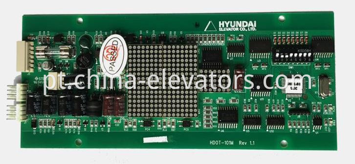 Placa de exibição do elevador Hyundai HDOT-101M REV1.1 Hyundai Elevator LOP Display Board HDOT-101M Rev1.1